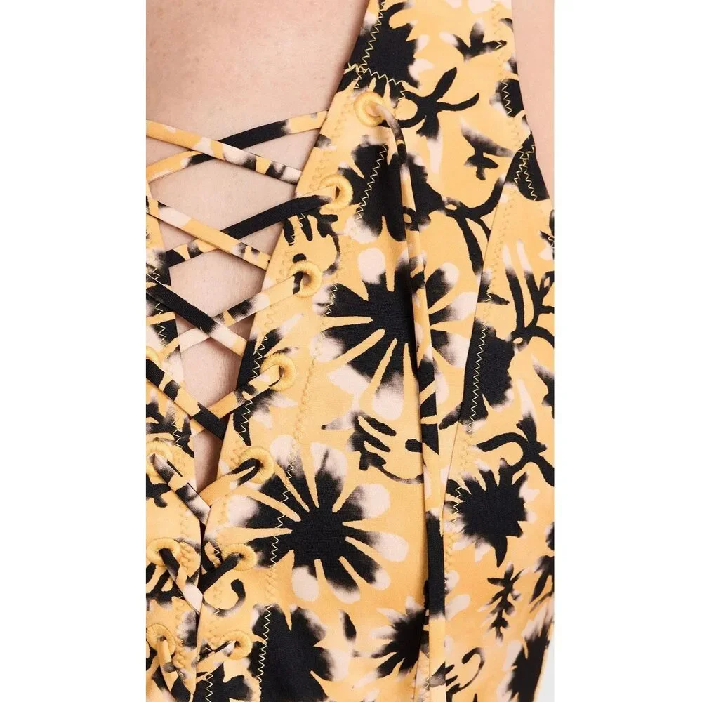 Ulla Johnson Halia Maillot One Piece Swimsuit in Zinnia NWT Size XL